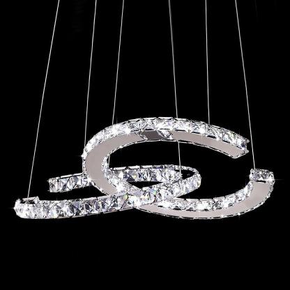 Marilyn Gorgeous Contemporary Metal Crystal Chandelier Living Room Bedroom