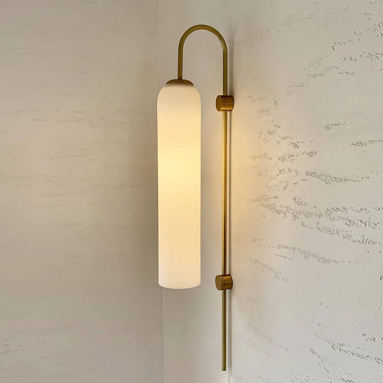 Hailie Minimalism Metal Gold Black Glass Wall Lamp Bedroom Living Room