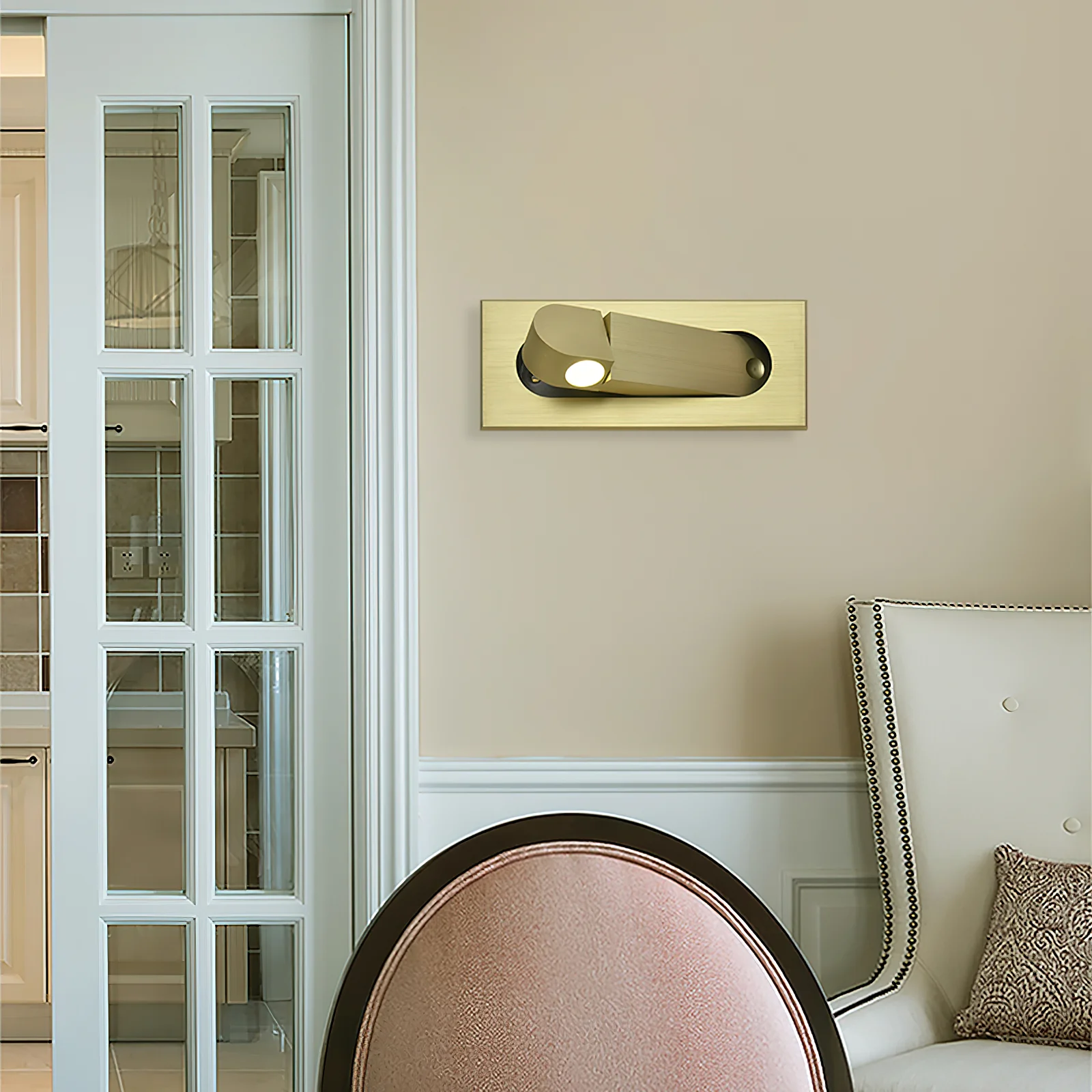 Edge Modern Minimalism Square Metal Wall Light Bedroom Hallway