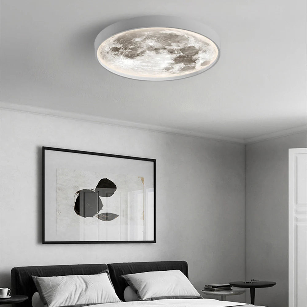 Quinn Modern Flush Mount Ceiling Light Black/White Bedroom