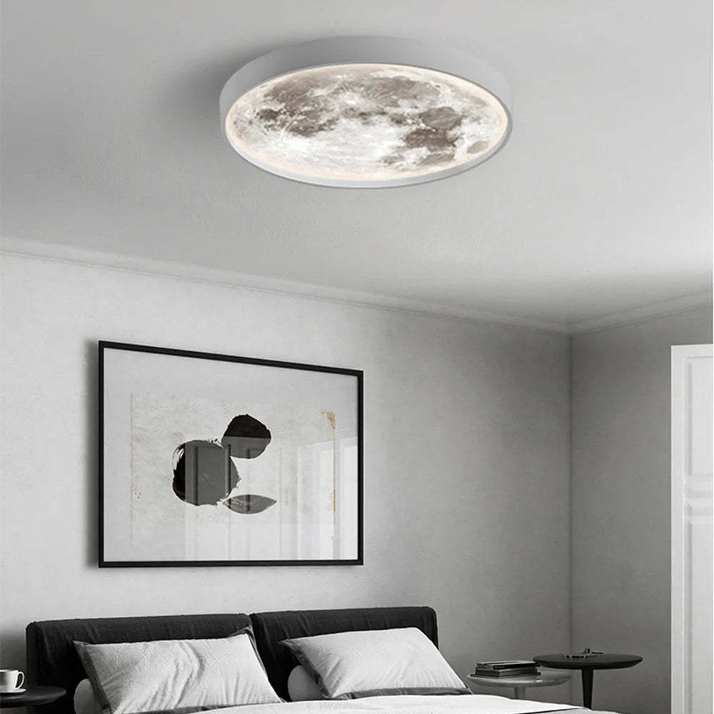 Quinn Modern Flush Mount Ceiling Light Black/White Bedroom
