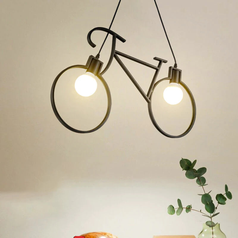 Salgado Modern Creative Bicycle Shape LED Pendant Light Metal Kids Room