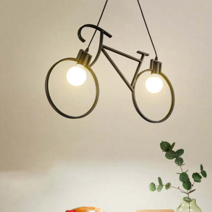 Salgado Modern Creative Bicycle Shape LED Pendant Light Metal Kids Room