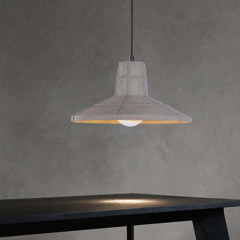 Byers Industrial Pendant Light, Concrete Shade, Indoor Lighting