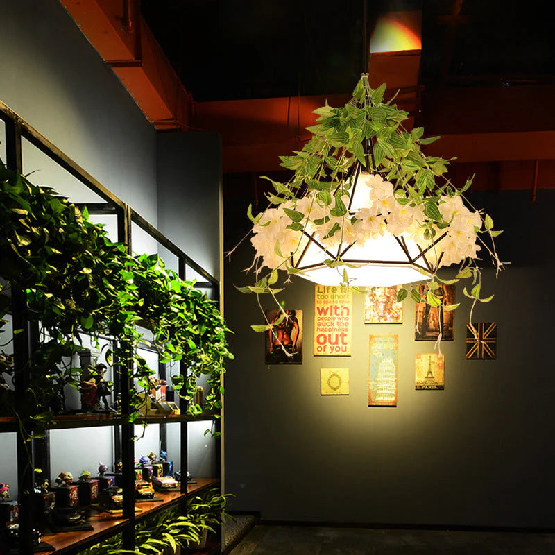 Vireo Modern Flowers LED Pendant Light Metal Living Room