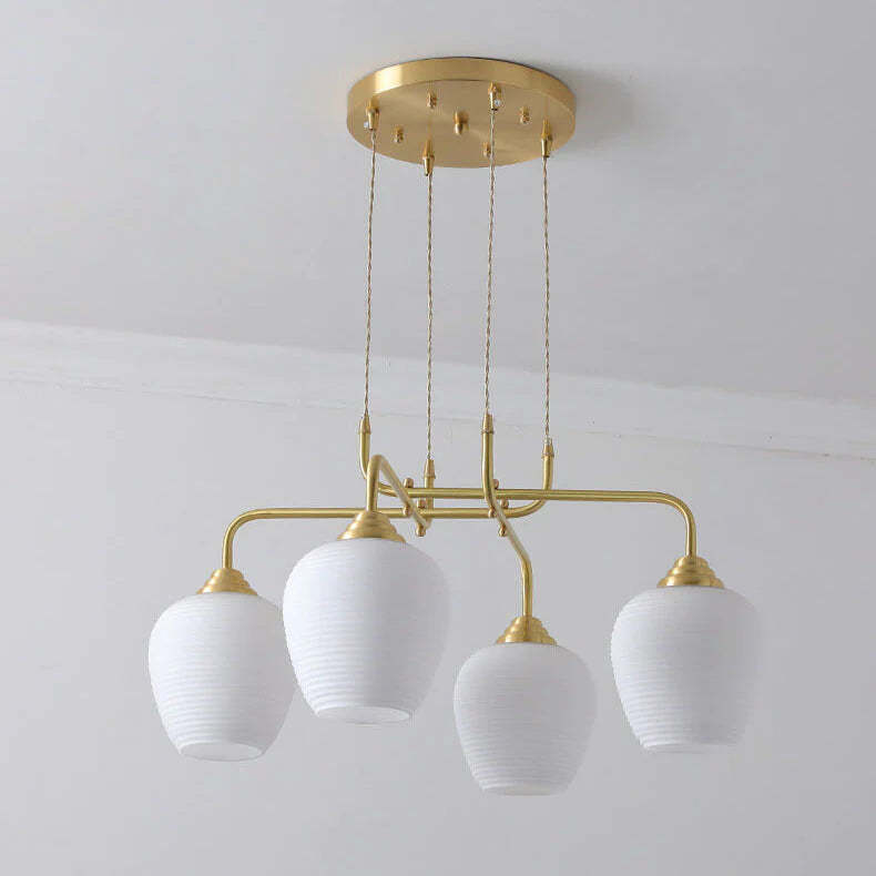 Valentina Morden LED Chandelier Golden Metal Living Room