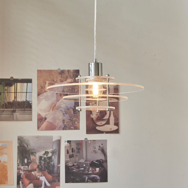 Cairns pendant light, acrylic and metal design