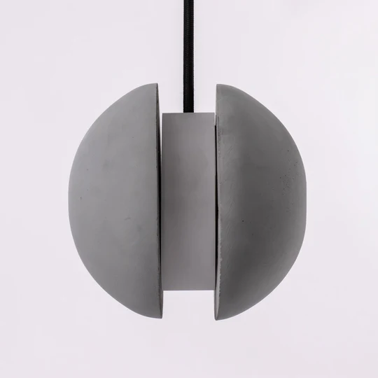 Hailie Minimalism Round Concrete Acrylic Pendant Light Living Room