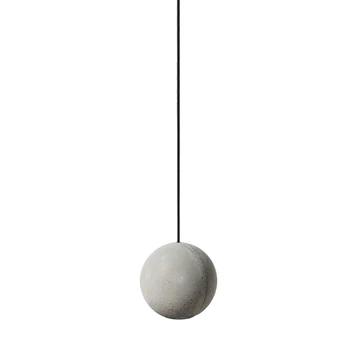 Hailie Minimalism Round Concrete Acrylic Pendant Light Living Room