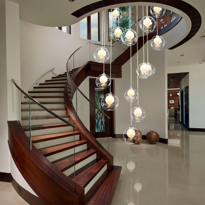 Alana chandelier in a modern entryway