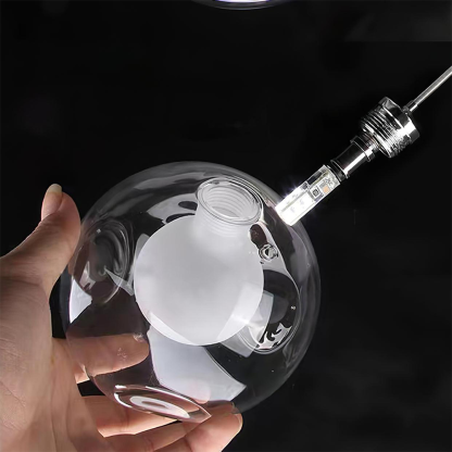 Alana Globe Chandelier - Glass Lighting Detail