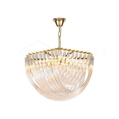 Marilyn Vintage Metal Glass Gold Clear Pendant Light Bedroom Living Room