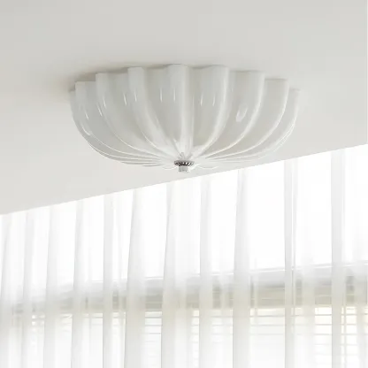 Quinn Modern Round Glass Ceiling Light Shades Bedroom Living Room