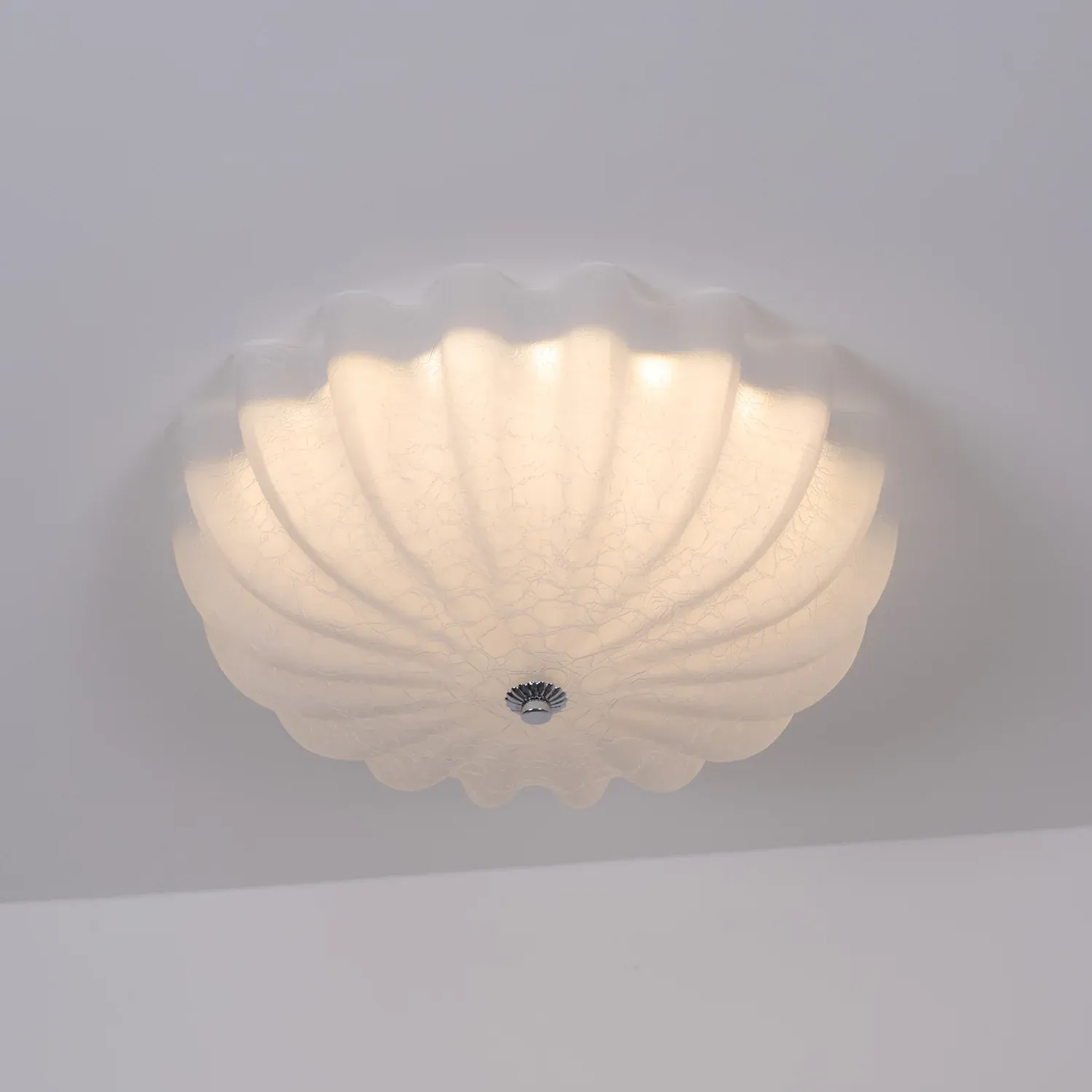 Quinn Modern Round Glass Ceiling Light Shades Bedroom Living Room