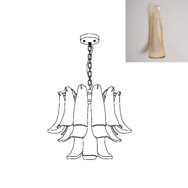 Marilyn Vintage Luxury Metal Glass Chandelier Living Dining Room Bedroom