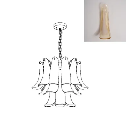 Marilyn Vintage Luxury Metal Glass Chandelier Living Dining Room Bedroom