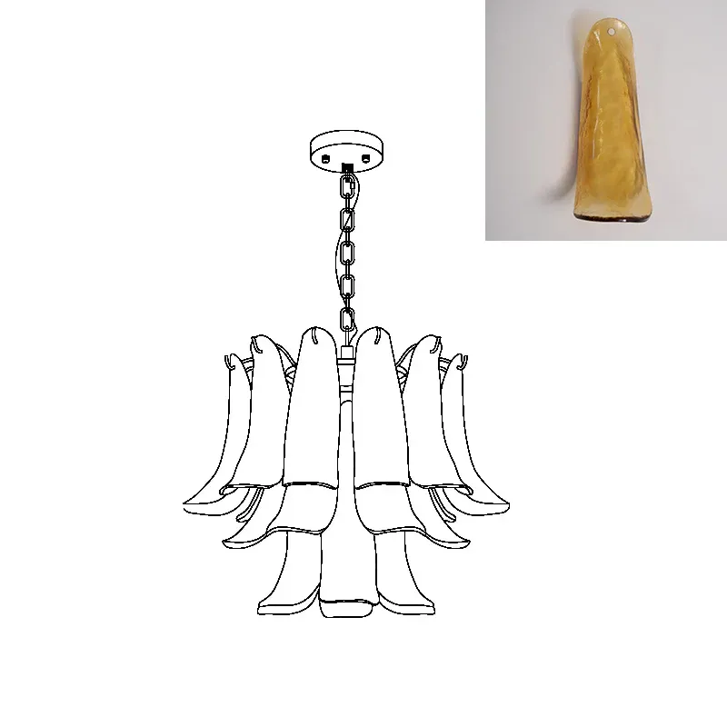 Marilyn Vintage Luxury Metal Glass Chandelier Living Dining Room Bedroom