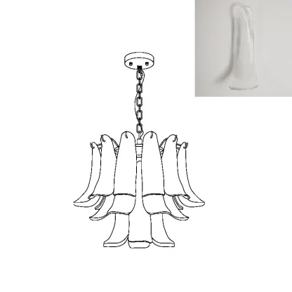 Marilyn Vintage Luxury Metal Glass Chandelier Living Dining Room Bedroom