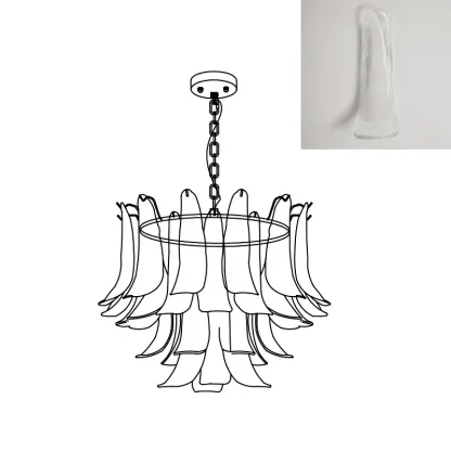 Marilyn Vintage Luxury Metal Glass Chandelier Living Dining Room Bedroom