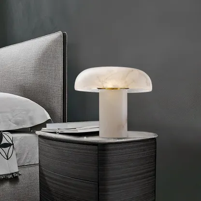 Jade Modern Alabaster Table Lamp Scene Living Room Bedroom