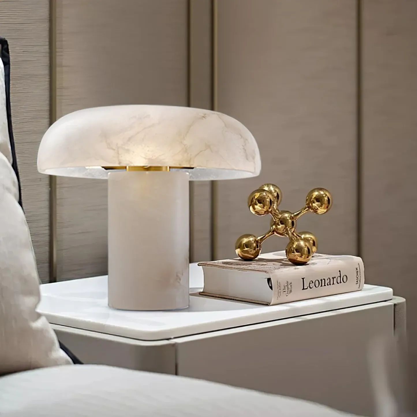 Jade Modern Alabaster Table Lamp Scene Living Room Bedroom