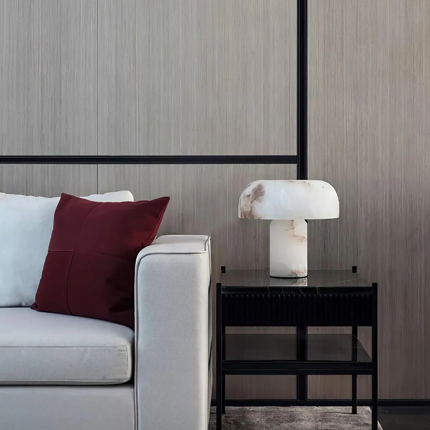 Jade Modern Alabaster Table Lamp Scene Living Room Bedroom