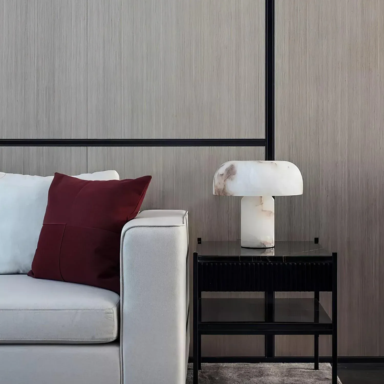 Jade Modern Alabaster Table Lamp Scene Living Room Bedroom