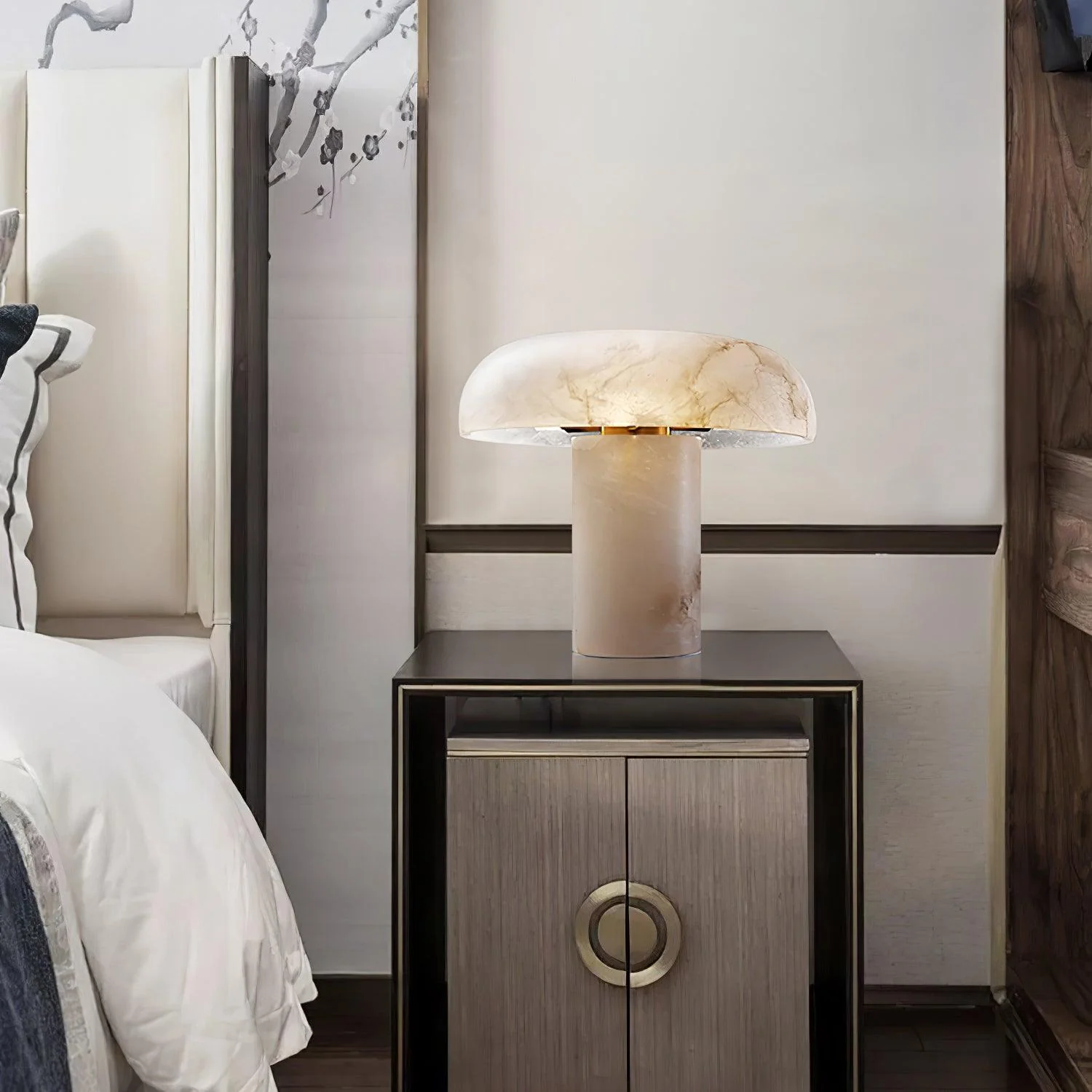 Jade Modern Alabaster Table Lamp Scene Living Room Bedroom