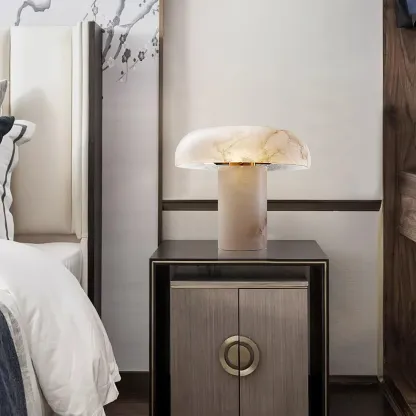 Jade Modern Alabaster Table Lamp Scene Living Room Bedroom