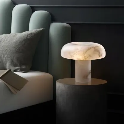 Jade Modern Alabaster Table Lamp Scene Living Room Bedroom
