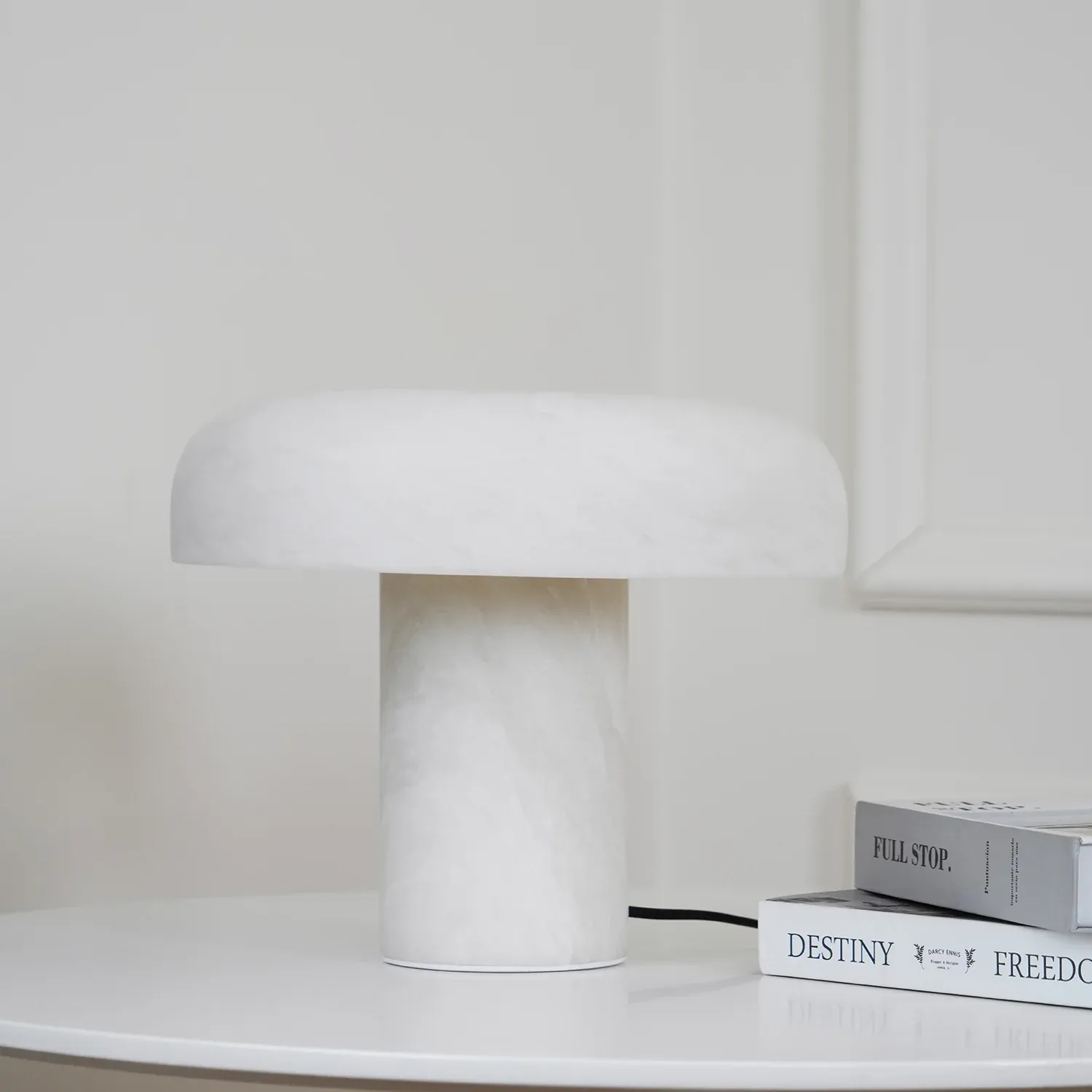 Jade Modern Alabaster Table Lamp Scene Living Room Bedroom