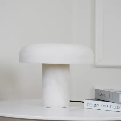 Jade Modern Alabaster Table Lamp Scene Living Room Bedroom