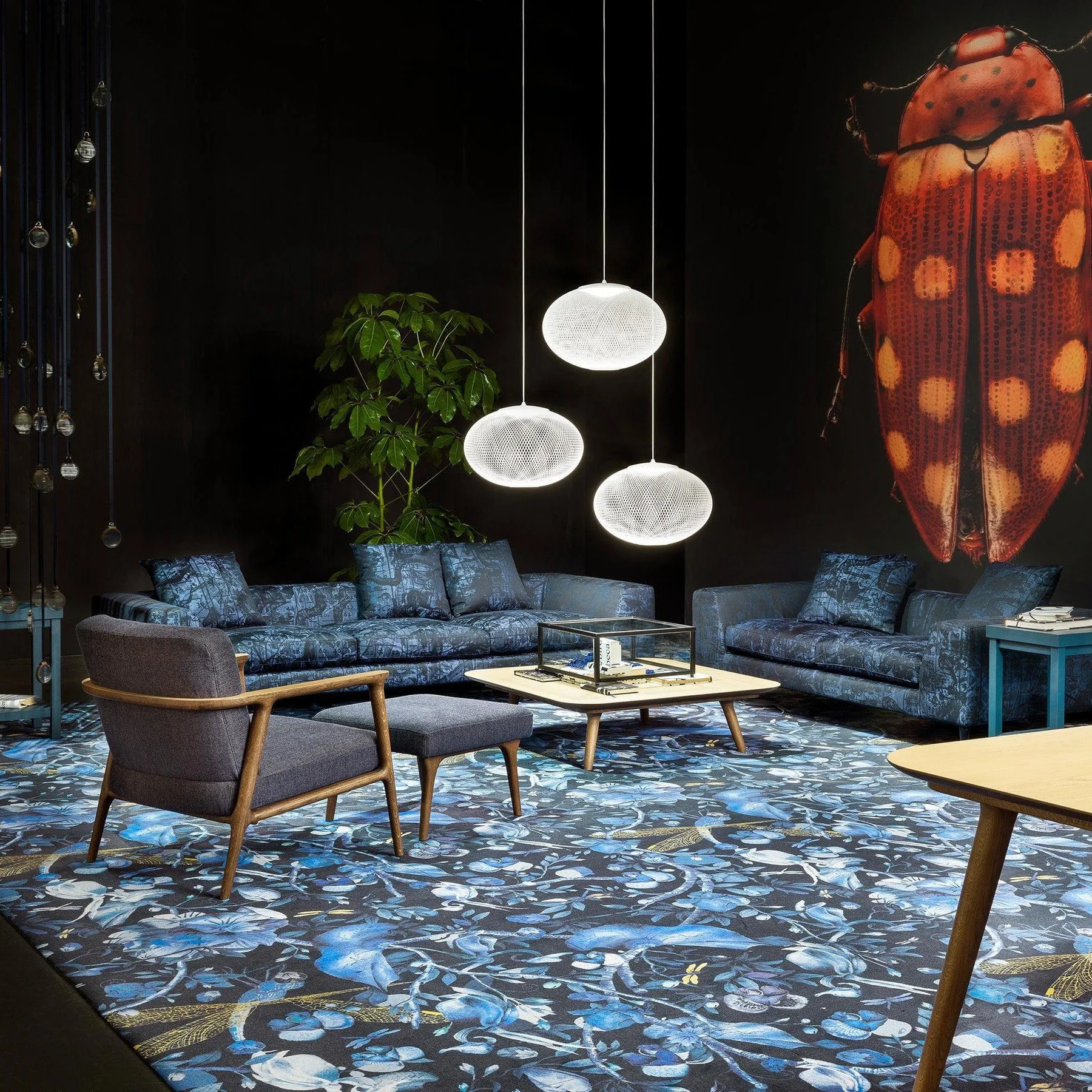 Hailie Modern Metal Glass Pendant Light Bedroom Living Room