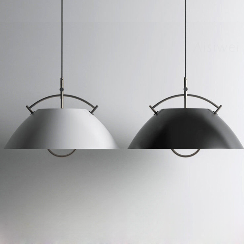 Cairns Nordic Pendant Light in White and Black