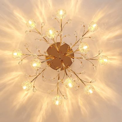 Valentina Nordic Flower LED Chandelier Glass Living Room