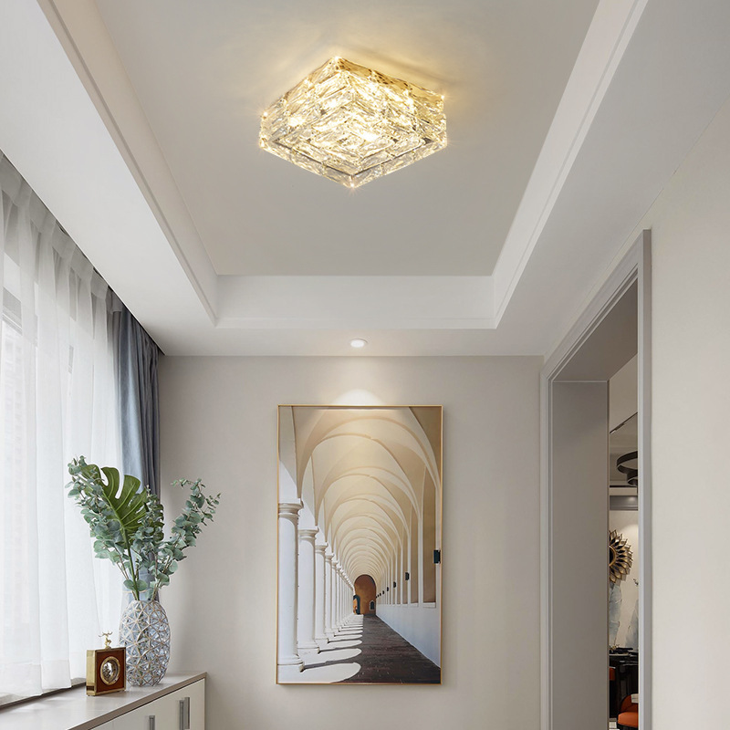 Square Crystal Ceiling Light Shades Bedroom Living Room | Las Sola