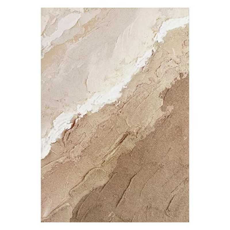 WABI-SABI Brown Beige Wilderness Oil Painting Canvas Wall Art Living Room