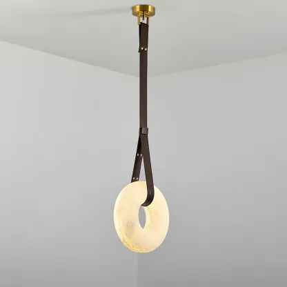 Hailie Vintage Unusual Resin Leather Pendant Light Living Dining Room