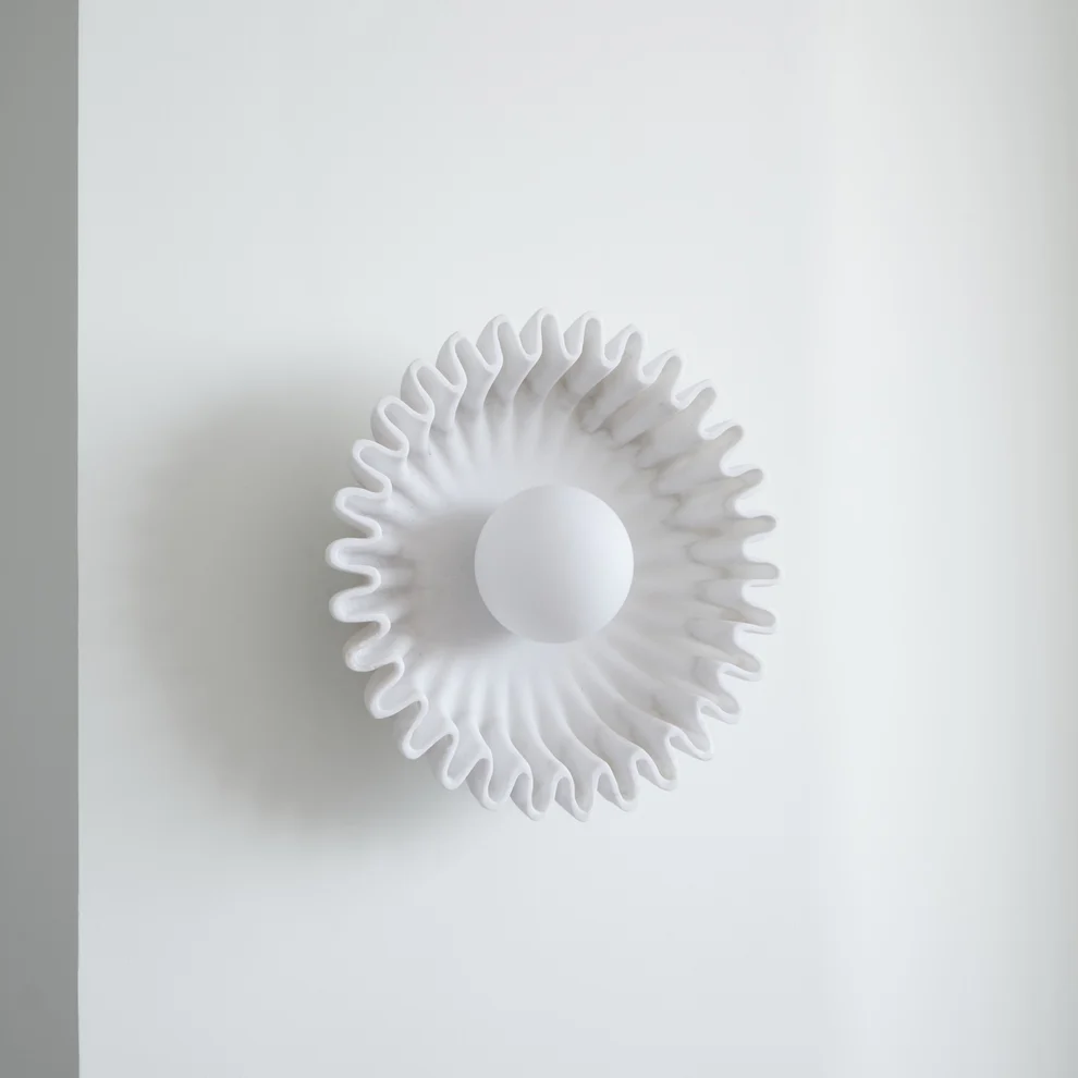 Jade Unusual Round Marble Glass Wall Lamp Bedroom Dining Room