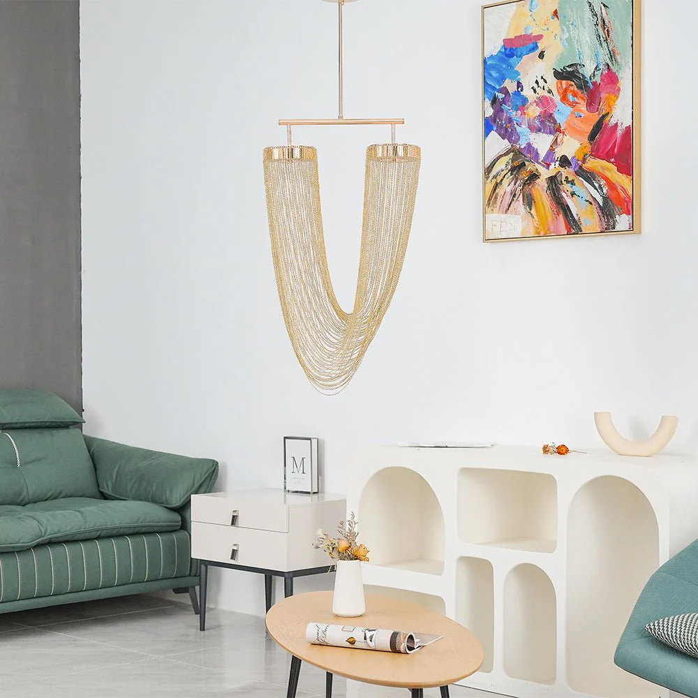 Marilyn Gorgeous Unusual Metal Acrylic Pendant Light Dining Room Living Room