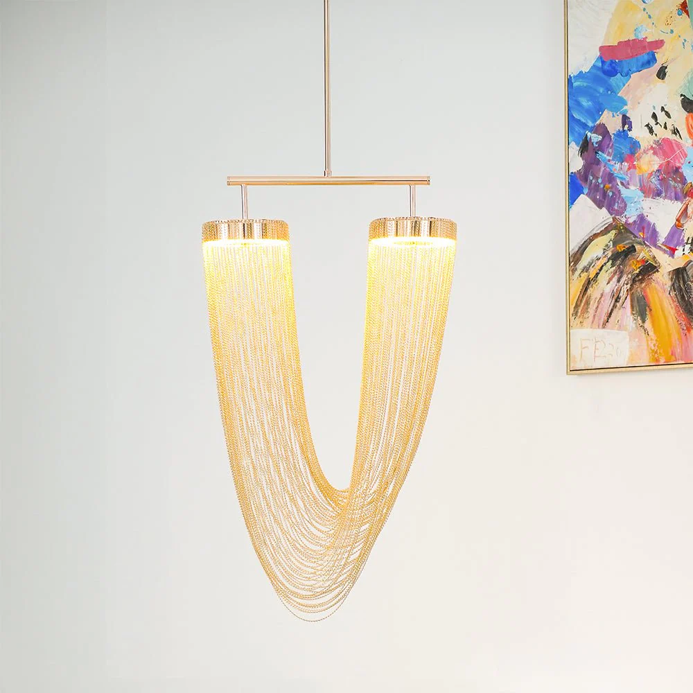 Marilyn Gorgeous Unusual Metal Acrylic Pendant Light Dining Room Living Room