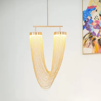Marilyn Gorgeous Unusual Metal Acrylic Pendant Light Dining Room Living Room