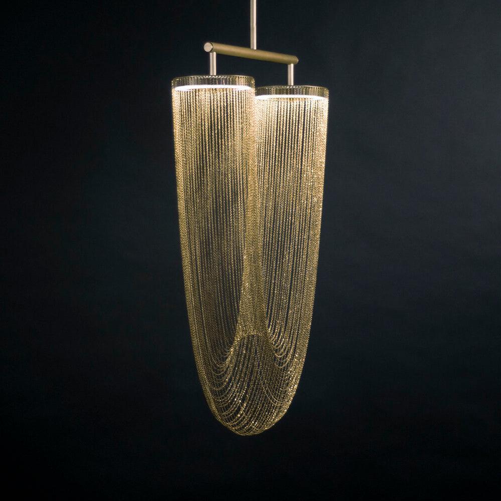 Marilyn Gorgeous Unusual Metal Acrylic Pendant Light Dining Room Living Room