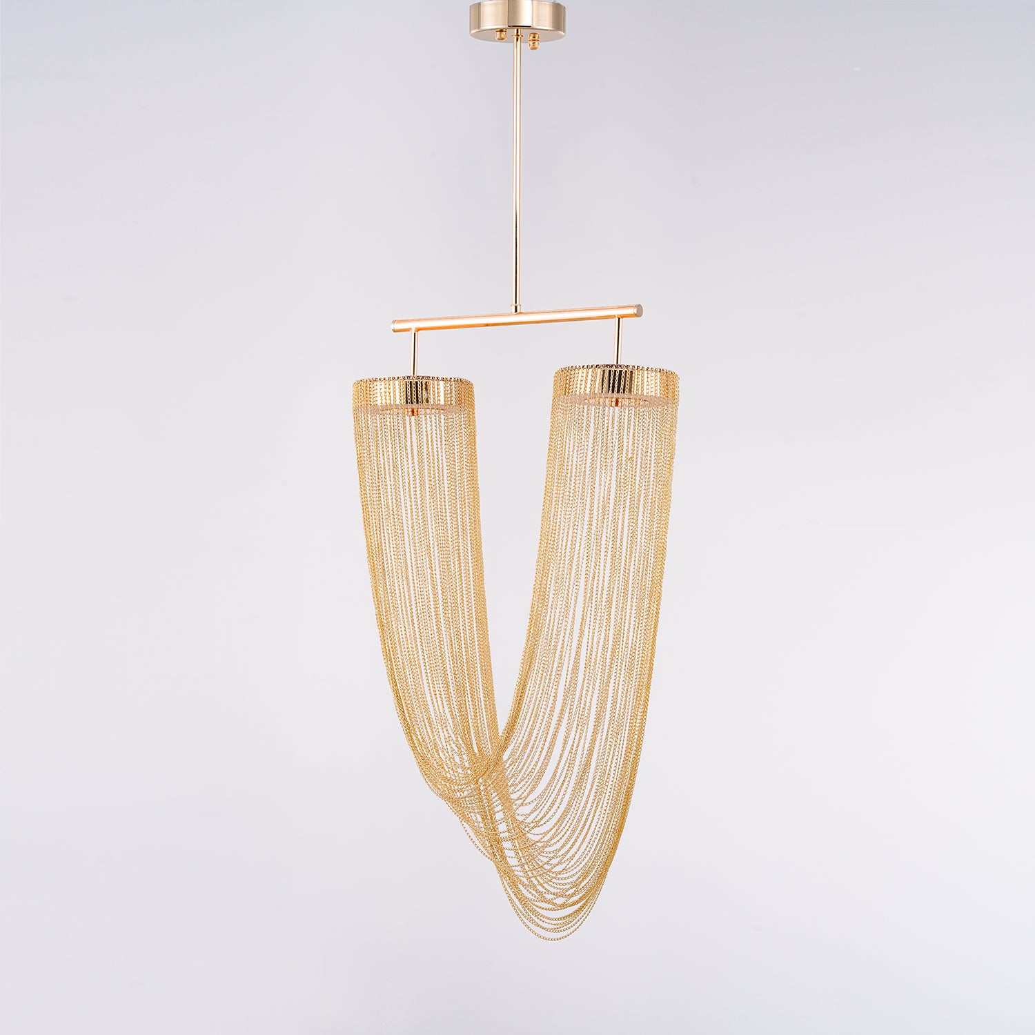 Marilyn U Shape Art Deco Metal Acrylic Pendant Light Dining Room Living Room