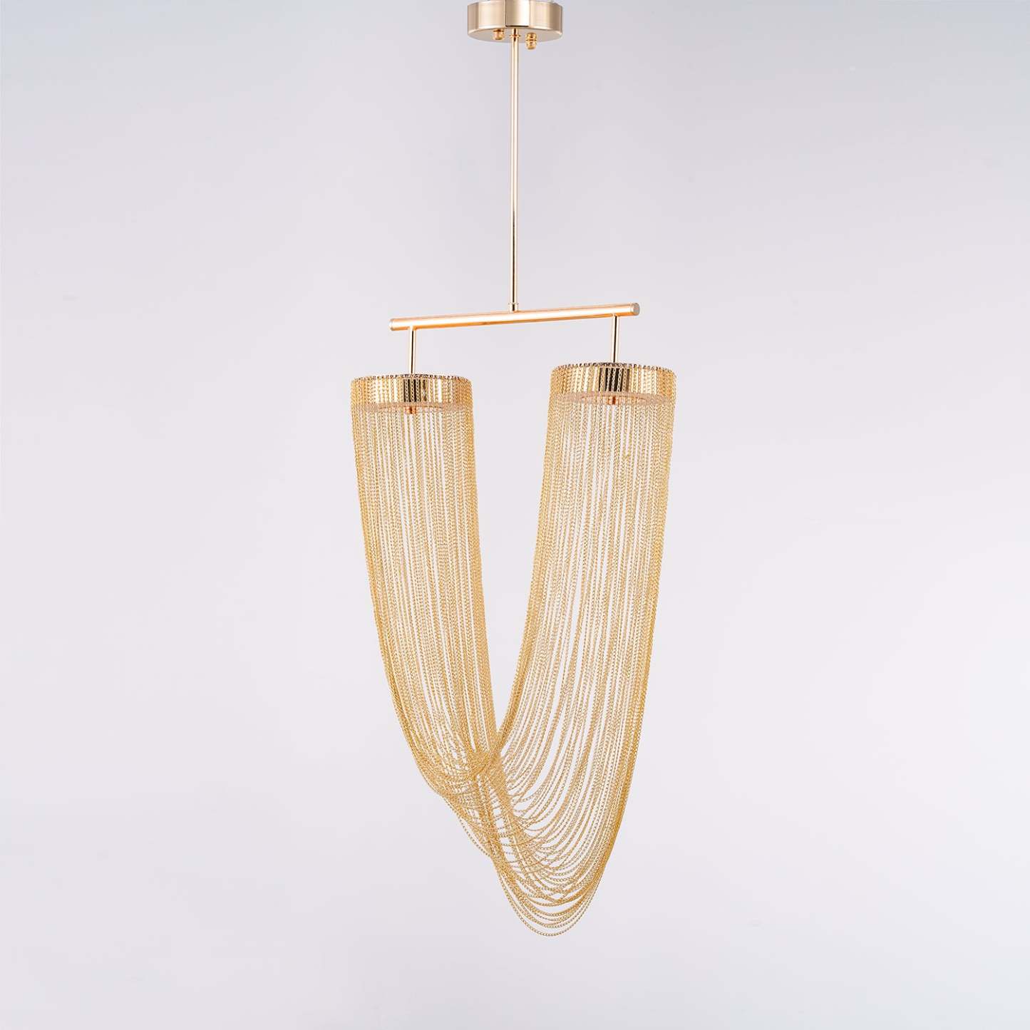 Marilyn U Shape Art Deco Metal Acrylic Pendant Light Dining Room Living Room