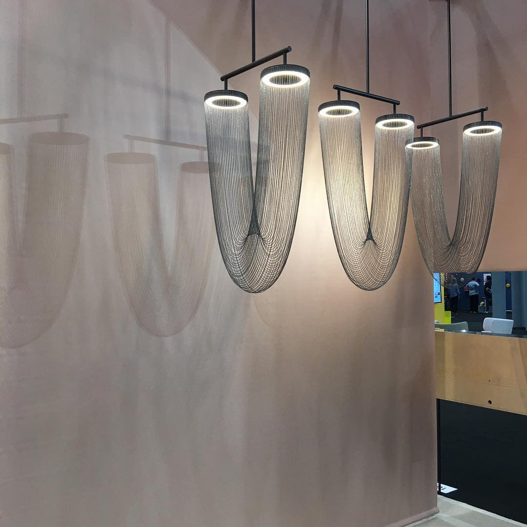 Marilyn Gorgeous Unusual Metal Acrylic Pendant Light Dining Room Living Room