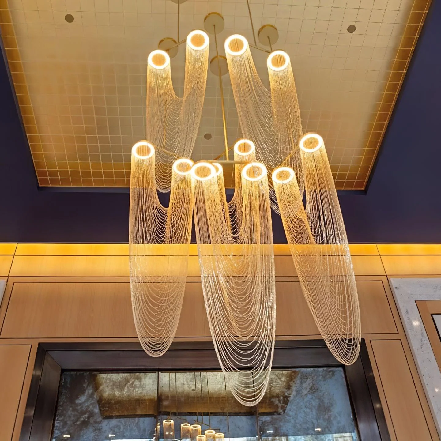 Marilyn Gorgeous Unusual Metal Acrylic Pendant Light Dining Room Living Room