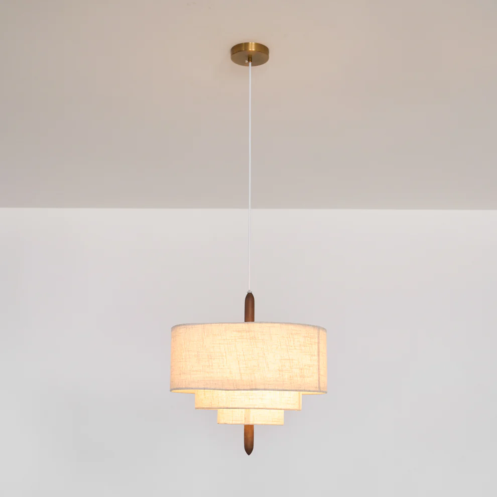 Renée Modern Pebble Fabric Pendant Light Bedroom Dining Room