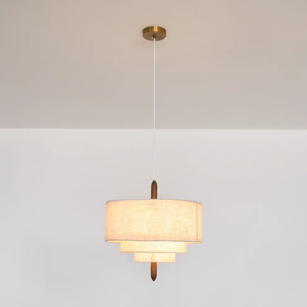 Renée Modern Pebble Fabric Pendant Light Bedroom Dining Room