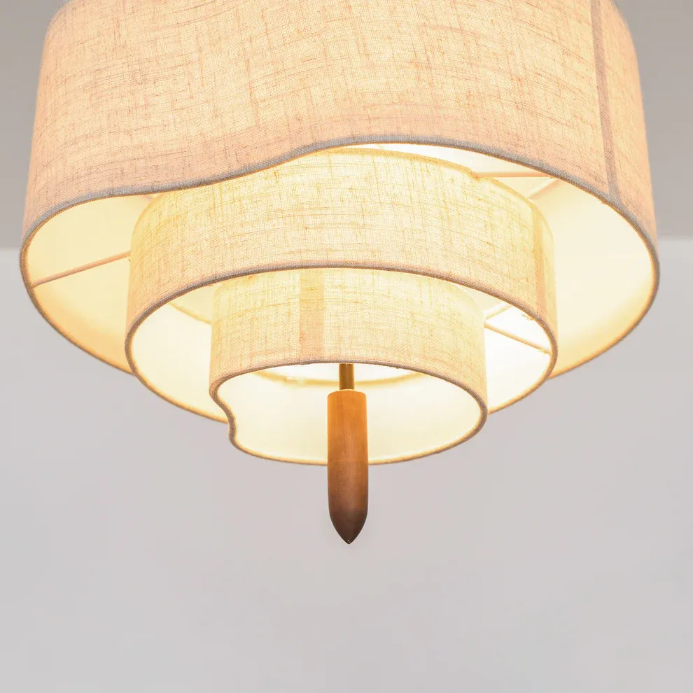 Renée Modern Pebble Fabric Pendant Light Bedroom Dining Room